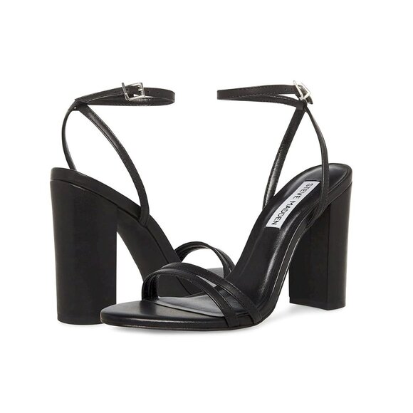 Steve Madden Candid Black Heeled Sandals Womens Size 10 New in Box - Picture 1 of 7